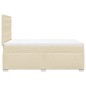 vidaXL Boxspringbett mit Matratze Creme 120x200 cm Stoff vidaXL Boxspringbett mit Matratze Creme 120x200 cm Stoff