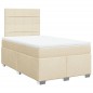 vidaXL Boxspringbett mit Matratze Creme 120x200 cm Stoff vidaXL Boxspringbett mit Matratze Creme 120x200 cm Stoff