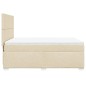 vidaXL Boxspringbett mit Matratze Creme 140x190 cm Stoff vidaXL Boxspringbett mit Matratze Creme 140x190 cm Stoff