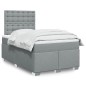 vidaXL Boxspringbett mit Matratze Hellgrau 120x200 cm Stoff vidaXL Boxspringbett mit Matratze Hellgrau 120x200 cm Stoff