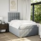 vidaXL Boxspringbett mit Matratze Hellgrau 120x200 cm Stoff vidaXL Boxspringbett mit Matratze Hellgrau 120x200 cm Stoff