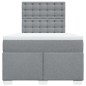 vidaXL Boxspringbett mit Matratze Hellgrau 120x200 cm Stoff vidaXL Boxspringbett mit Matratze Hellgrau 120x200 cm Stoff