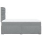 vidaXL Boxspringbett mit Matratze Hellgrau 120x200 cm Stoff vidaXL Boxspringbett mit Matratze Hellgrau 120x200 cm Stoff