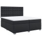 vidaXL Boxspringbett mit Matratze Schwarz 200x200 cm Kunstleder vidaXL Boxspringbett mit Matratze Schwarz 200x200 cm Kunstleder