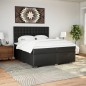 vidaXL Boxspringbett mit Matratze Schwarz 200x200 cm Kunstleder vidaXL Boxspringbett mit Matratze Schwarz 200x200 cm Kunstleder