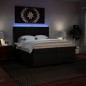 vidaXL Boxspringbett mit Matratze Schwarz 200x200 cm Kunstleder vidaXL Boxspringbett mit Matratze Schwarz 200x200 cm Kunstleder