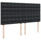 vidaXL Boxspringbett mit Matratze Schwarz 200x200 cm Kunstleder vidaXL Boxspringbett mit Matratze Schwarz 200x200 cm Kunstleder