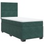 vidaXL Boxspringbett mit Matratze Dunkelgrün 90x190 cm Samt vidaXL Boxspringbett mit Matratze Dunkelgrün 90x190 cm Samt