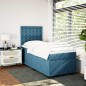 vidaXL Boxspringbett mit Matratze Blau 100x200 cm Samt vidaXL Boxspringbett mit Matratze Blau 100x200 cm Samt