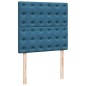 vidaXL Boxspringbett mit Matratze Blau 100x200 cm Samt vidaXL Boxspringbett mit Matratze Blau 100x200 cm Samt