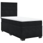 vidaXL Boxspringbett mit Matratze Schwarz 90x200 cm Samt vidaXL Boxspringbett mit Matratze Schwarz 90x200 cm Samt