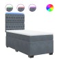 vidaXL Boxspringbett mit Matratze Dunkelgrau 80x200 cm Samt vidaXL Boxspringbett mit Matratze Dunkelgrau 80x200 cm Samt