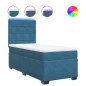 vidaXL Boxspringbett mit Matratze Blau 100x200 cm Samt vidaXL Boxspringbett mit Matratze Blau 100x200 cm Samt