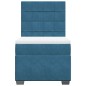 vidaXL Boxspringbett mit Matratze Blau 100x200 cm Samt vidaXL Boxspringbett mit Matratze Blau 100x200 cm Samt