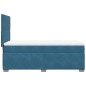 vidaXL Boxspringbett mit Matratze Blau 100x200 cm Samt vidaXL Boxspringbett mit Matratze Blau 100x200 cm Samt