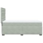 vidaXL Boxspringbett mit Matratze Hellgrau 80x200 cm Samt vidaXL Boxspringbett mit Matratze Hellgrau 80x200 cm Samt