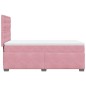 vidaXL Boxspringbett mit Matratze Rosa 90x200 cm Samt vidaXL Boxspringbett mit Matratze Rosa 90x200 cm Samt