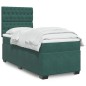 vidaXL Boxspringbett mit Matratze Dunkelgrün 90x200 cm Samt vidaXL Boxspringbett mit Matratze Dunkelgrün 90x200 cm Samt
