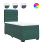 vidaXL Boxspringbett mit Matratze Dunkelgrün 90x200 cm Samt vidaXL Boxspringbett mit Matratze Dunkelgrün 90x200 cm Samt
