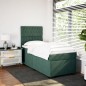 vidaXL Boxspringbett mit Matratze Dunkelgrün 90x200 cm Samt vidaXL Boxspringbett mit Matratze Dunkelgrün 90x200 cm Samt