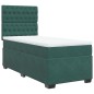 vidaXL Boxspringbett mit Matratze Dunkelgrün 90x200 cm Samt vidaXL Boxspringbett mit Matratze Dunkelgrün 90x200 cm Samt