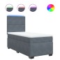 vidaXL Boxspringbett mit Matratze Dunkelgrau 90x190 cm Samt vidaXL Boxspringbett mit Matratze Dunkelgrau 90x190 cm Samt