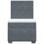 vidaXL Boxspringbett mit Matratze Dunkelgrau 90x190 cm Samt vidaXL Boxspringbett mit Matratze Dunkelgrau 90x190 cm Samt