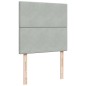 vidaXL Boxspringbett mit Matratze Hellgrau 90x200 cm Samt vidaXL Boxspringbett mit Matratze Hellgrau 90x200 cm Samt