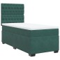 vidaXL Boxspringbett mit Matratze Dunkelgrün 90x190 cm Samt vidaXL Boxspringbett mit Matratze Dunkelgrün 90x190 cm Samt