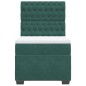 vidaXL Boxspringbett mit Matratze Dunkelgrün 90x190 cm Samt vidaXL Boxspringbett mit Matratze Dunkelgrün 90x190 cm Samt