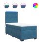 vidaXL Boxspringbett mit Matratze Blau 80x200 cm Samt vidaXL Boxspringbett mit Matratze Blau 80x200 cm Samt