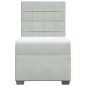 vidaXL Boxspringbett mit Matratze Hellgrau 90x200 cm Samt vidaXL Boxspringbett mit Matratze Hellgrau 90x200 cm Samt