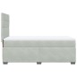 vidaXL Boxspringbett mit Matratze Hellgrau 90x200 cm Samt vidaXL Boxspringbett mit Matratze Hellgrau 90x200 cm Samt