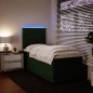 vidaXL Boxspringbett mit Matratze Dunkelgrün 100x200 cm Samt vidaXL Boxspringbett mit Matratze Dunkelgrün 100x200 cm Samt