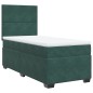 vidaXL Boxspringbett mit Matratze Dunkelgrün 100x200 cm Samt vidaXL Boxspringbett mit Matratze Dunkelgrün 100x200 cm Samt