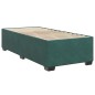 vidaXL Boxspringbett mit Matratze Dunkelgrün 100x200 cm Samt vidaXL Boxspringbett mit Matratze Dunkelgrün 100x200 cm Samt