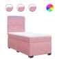 vidaXL Boxspringbett mit Matratze Rosa 100x200 cm Samt vidaXL Boxspringbett mit Matratze Rosa 100x200 cm Samt