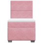 vidaXL Boxspringbett mit Matratze Rosa 100x200 cm Samt vidaXL Boxspringbett mit Matratze Rosa 100x200 cm Samt