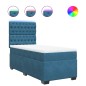 vidaXL Boxspringbett mit Matratze Blau 100x200 cm Samt vidaXL Boxspringbett mit Matratze Blau 100x200 cm Samt