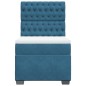 vidaXL Boxspringbett mit Matratze Blau 100x200 cm Samt vidaXL Boxspringbett mit Matratze Blau 100x200 cm Samt