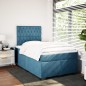 vidaXL Boxspringbett mit Matratze Blau 120x200 cm Samt vidaXL Boxspringbett mit Matratze Blau 120x200 cm Samt