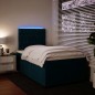 vidaXL Boxspringbett mit Matratze Blau 120x200 cm Samt vidaXL Boxspringbett mit Matratze Blau 120x200 cm Samt