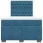 vidaXL Boxspringbett mit Matratze Blau 120x200 cm Samt vidaXL Boxspringbett mit Matratze Blau 120x200 cm Samt