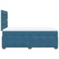 vidaXL Boxspringbett mit Matratze Blau 120x200 cm Samt vidaXL Boxspringbett mit Matratze Blau 120x200 cm Samt