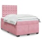 vidaXL Boxspringbett mit Matratze Rosa 120x200 cm Samt vidaXL Boxspringbett mit Matratze Rosa 120x200 cm Samt