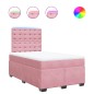 vidaXL Boxspringbett mit Matratze Rosa 120x200 cm Samt vidaXL Boxspringbett mit Matratze Rosa 120x200 cm Samt