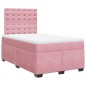 vidaXL Boxspringbett mit Matratze Rosa 120x200 cm Samt vidaXL Boxspringbett mit Matratze Rosa 120x200 cm Samt