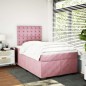 vidaXL Boxspringbett mit Matratze Rosa 120x200 cm Samt vidaXL Boxspringbett mit Matratze Rosa 120x200 cm Samt