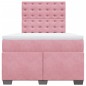 vidaXL Boxspringbett mit Matratze Rosa 120x200 cm Samt vidaXL Boxspringbett mit Matratze Rosa 120x200 cm Samt