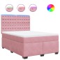 vidaXL Boxspringbett mit Matratze Rosa 140x190 cm Samt vidaXL Boxspringbett mit Matratze Rosa 140x190 cm Samt